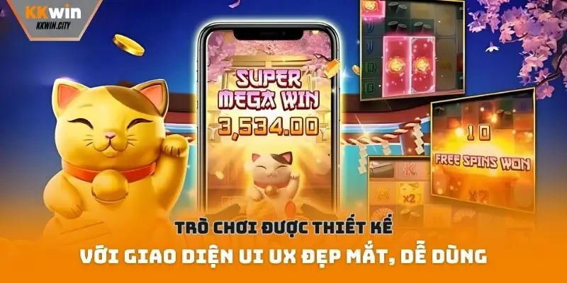 Trò chơi được thiết kế với giao diện UI UX đẹp mắt, dễ dùng